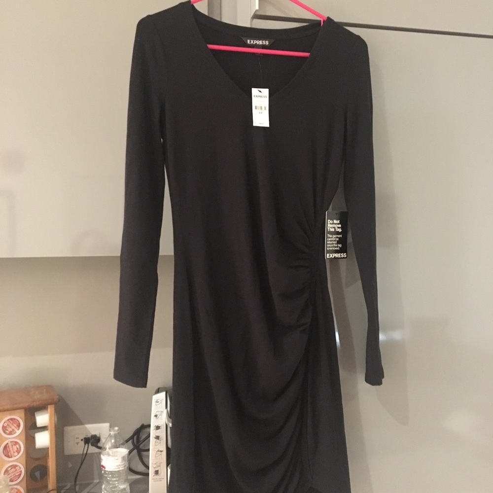 Express Black Long-Sleeved Dress